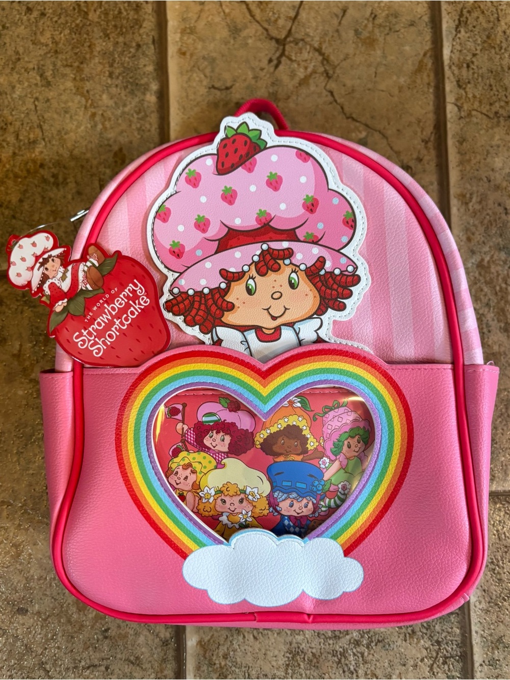 NWT Strawberry Shortcake Mini Faux Leather Nostalgia 1980s Retro Backpack